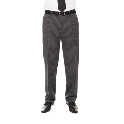 Mens grey trousers hot sale with black stripe