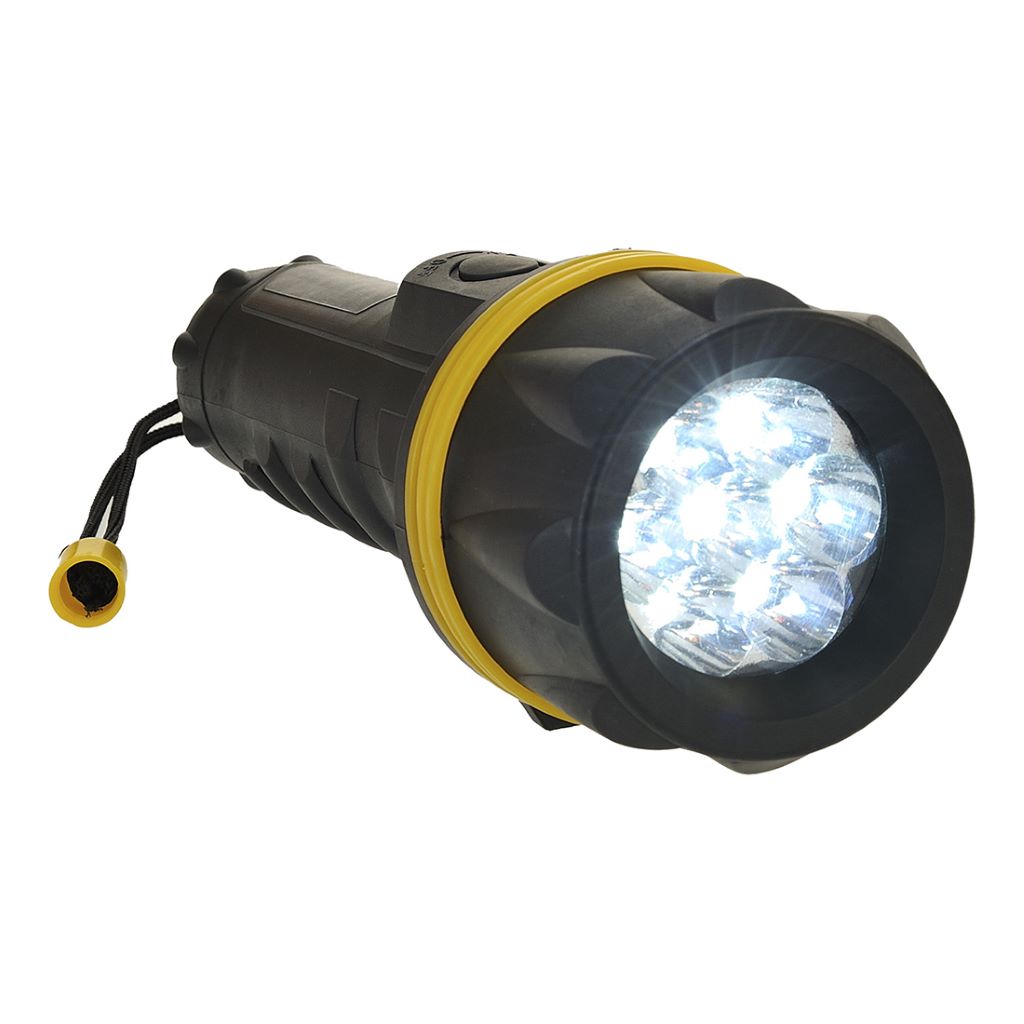 7 LED Rubber Torch PA60 YellowBlack