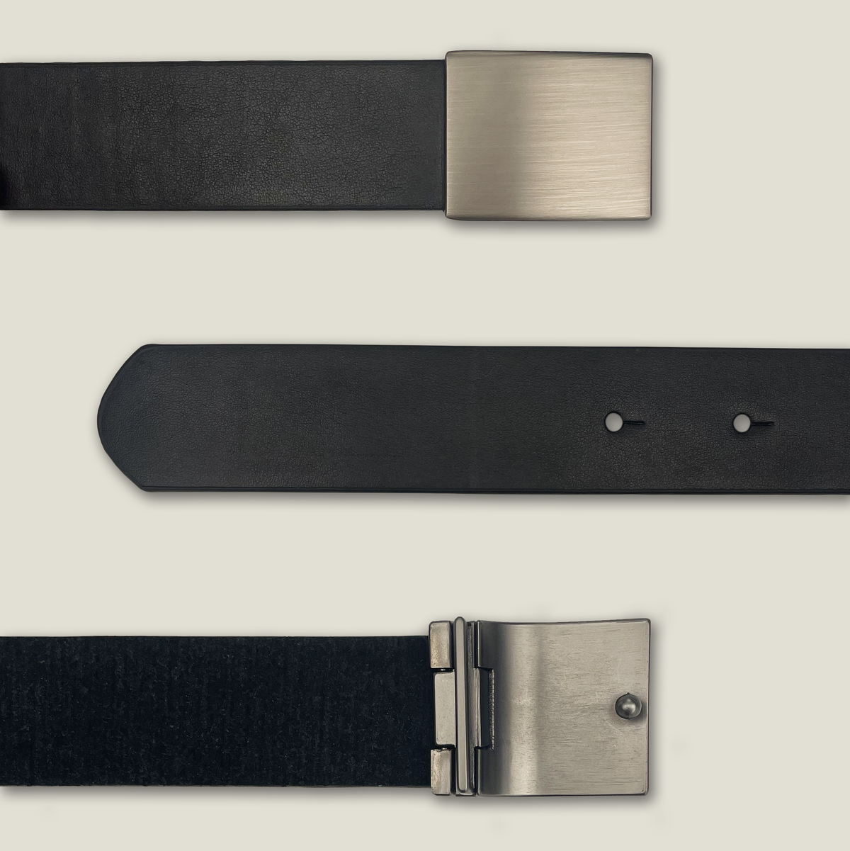 Leather Belt with metal buckle