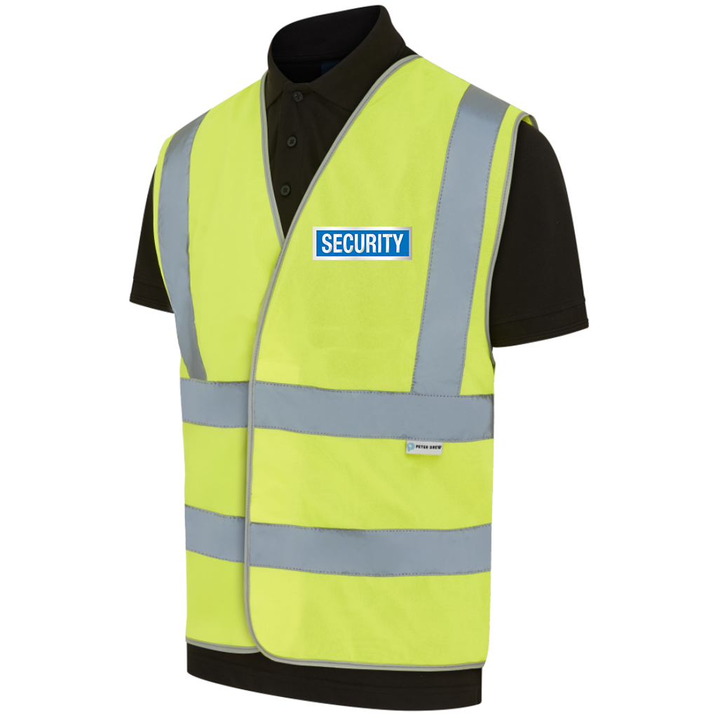 Recycled Hi-Vis Velcro Security Vest
