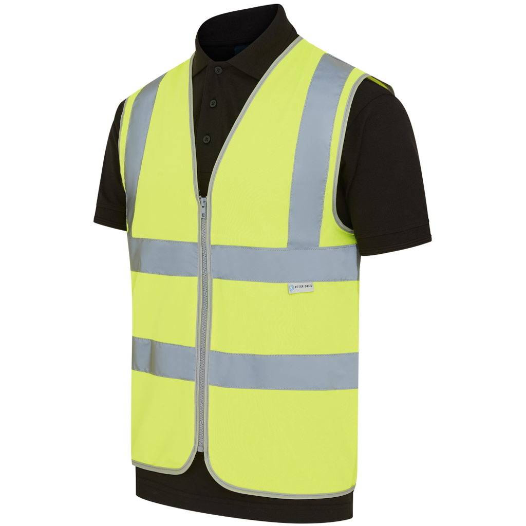 Recycled Hi-Vis Zip Vest