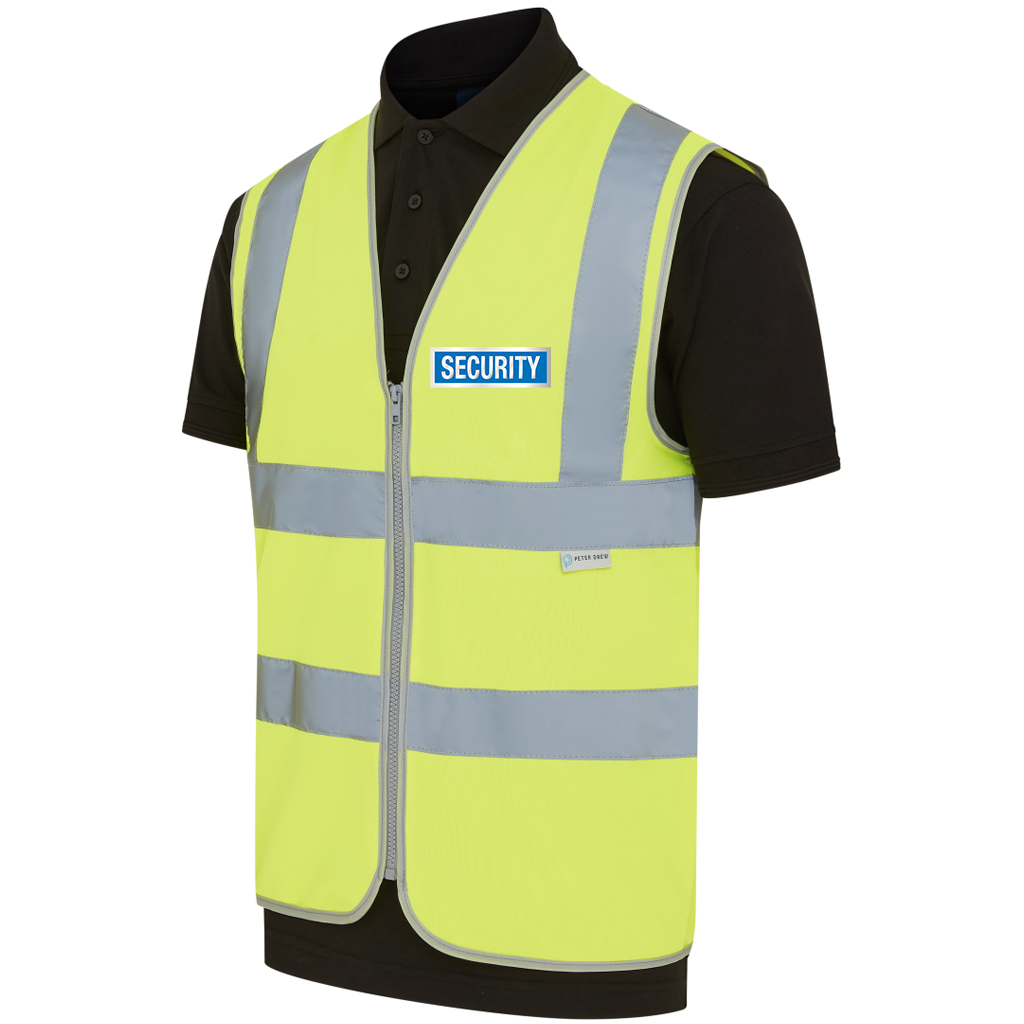 Recycled Hi-Vis Zip Security Vest