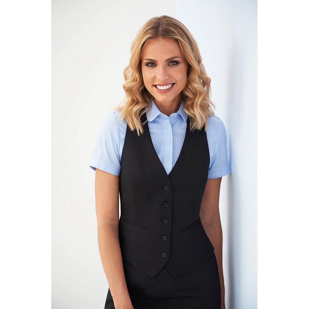 Luna Ladies Waistcoat Black - Peter Drew | Clothes That Work Luna Ladies Waistcoat Black - Peter Drew | Clothes That Work