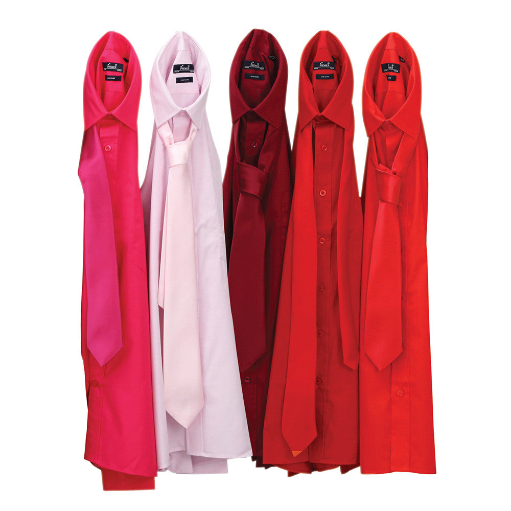 Premier Poplin Shirts (Hot Pink, Pink, Burgundy, Red, Strawberry) - peterdrew.com
 - 1