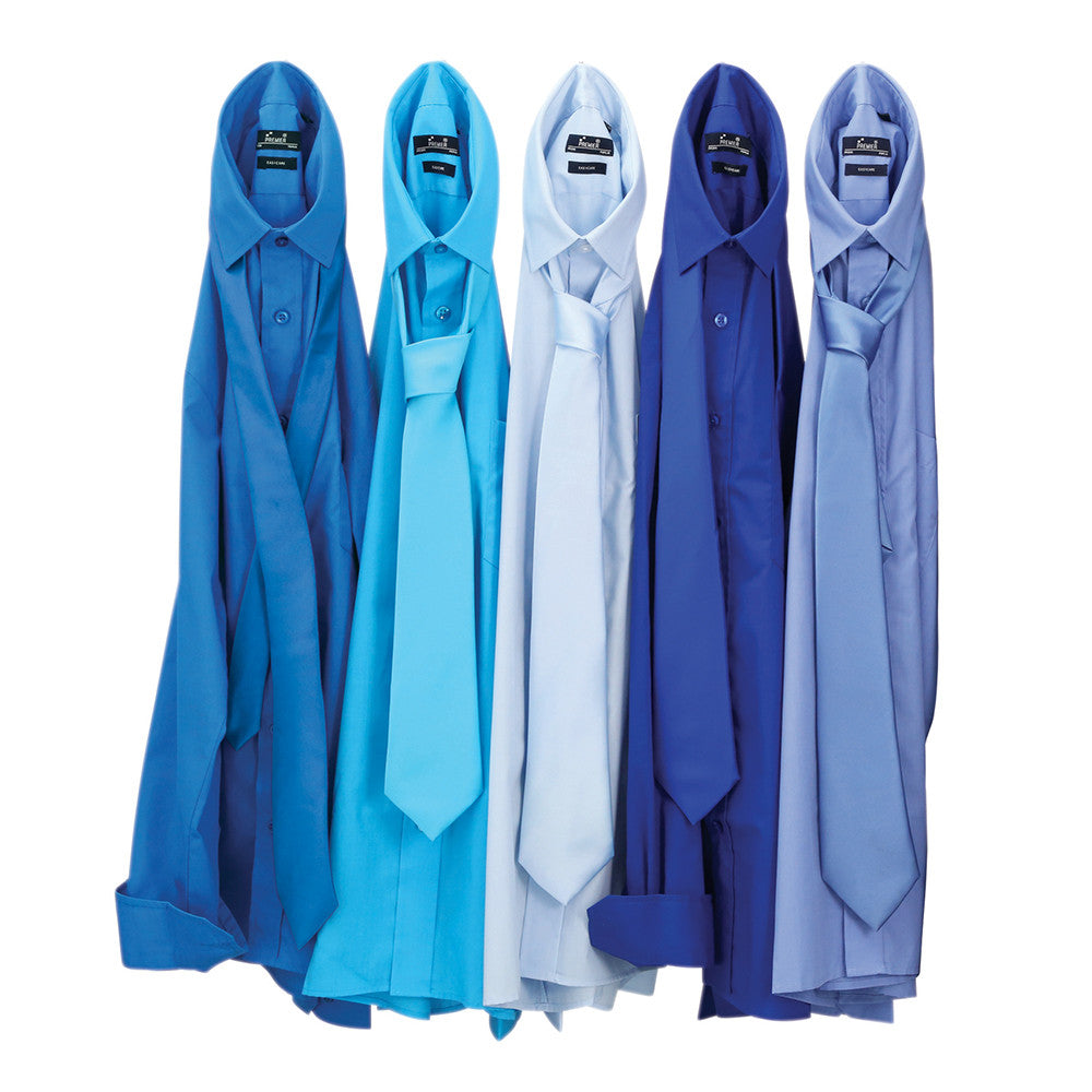 Premier Poplin Shirts (Sapphire, Turquoise, Light Blue, Mid Blue, Royal) - peterdrew.com
 - 1