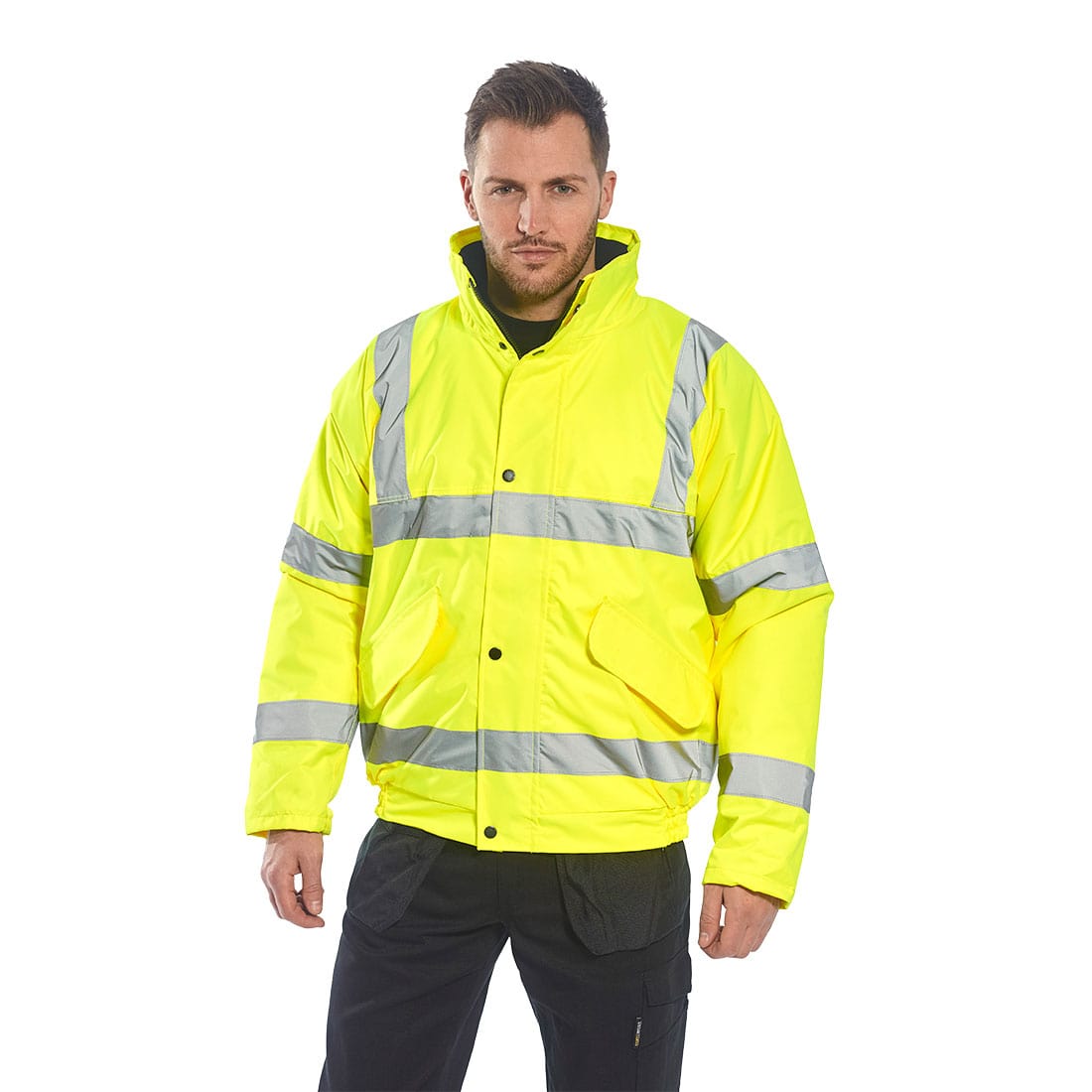 Hi Vis Bomber Jacket Security Peter Drew Clothes That Work
