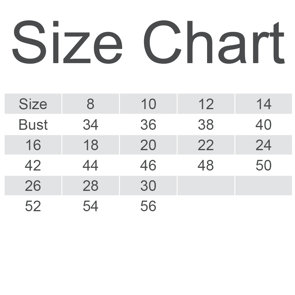 Size chart - Zilch Webshop