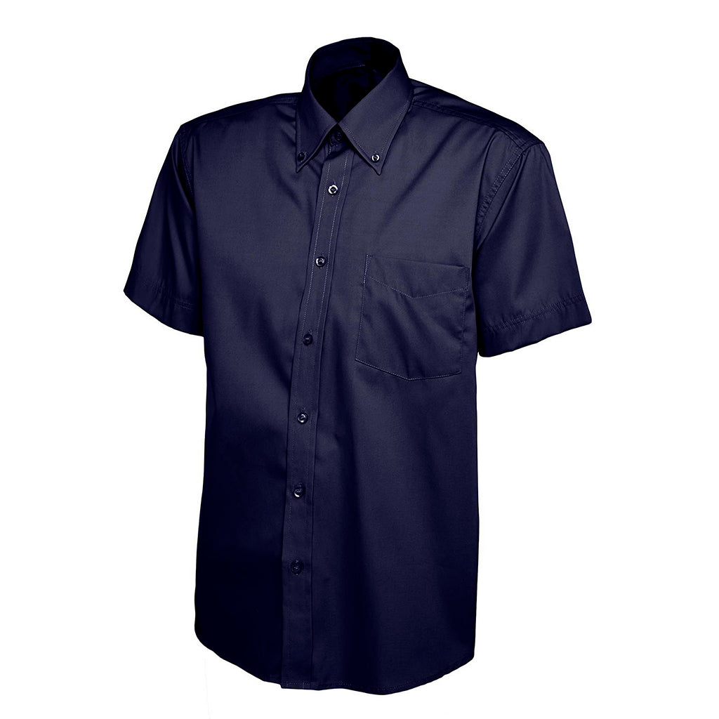 Mens Pinpoint Oxford Half Sleeve Shirt - UC702