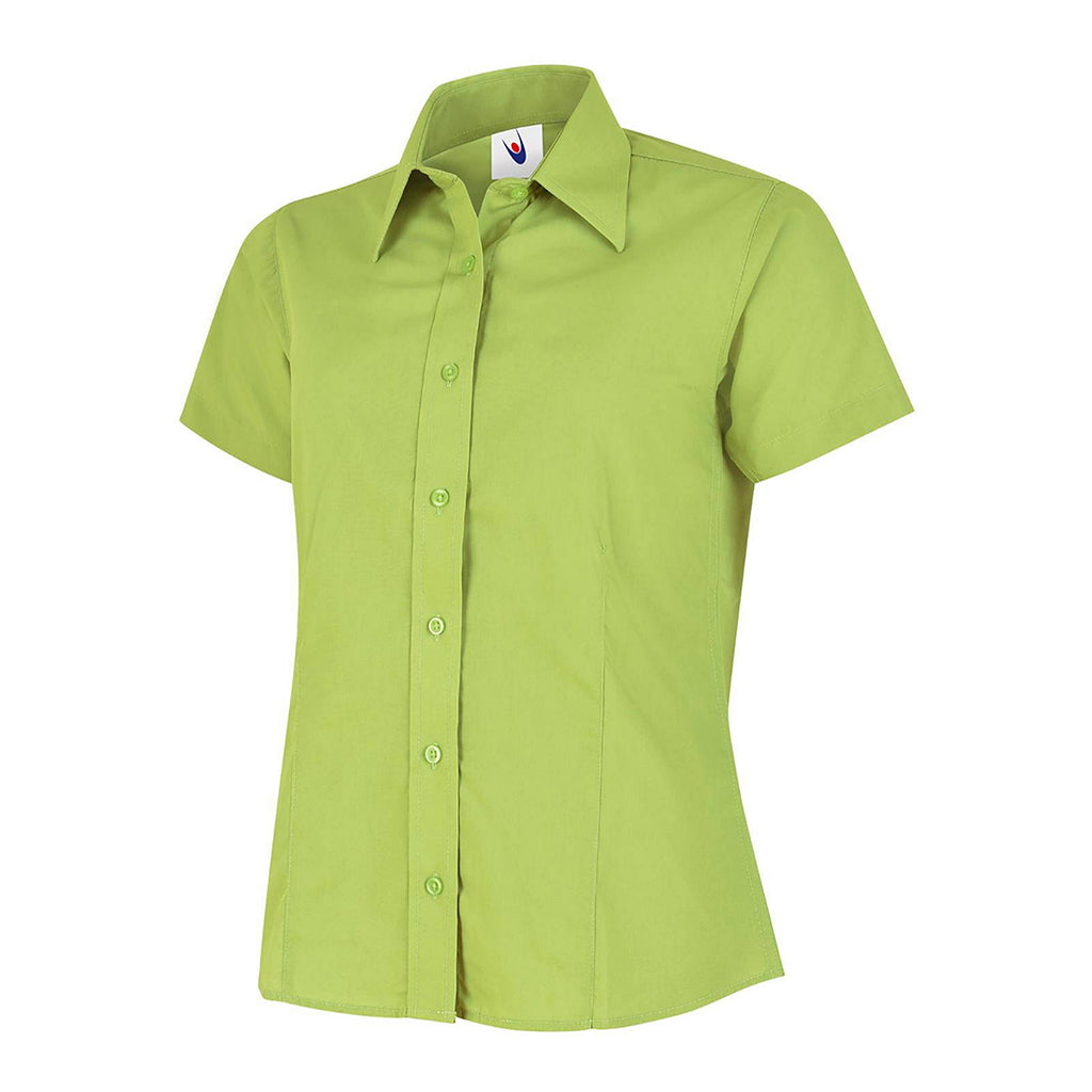 Ladies Poplin Short Sleeve Shirt - UC712