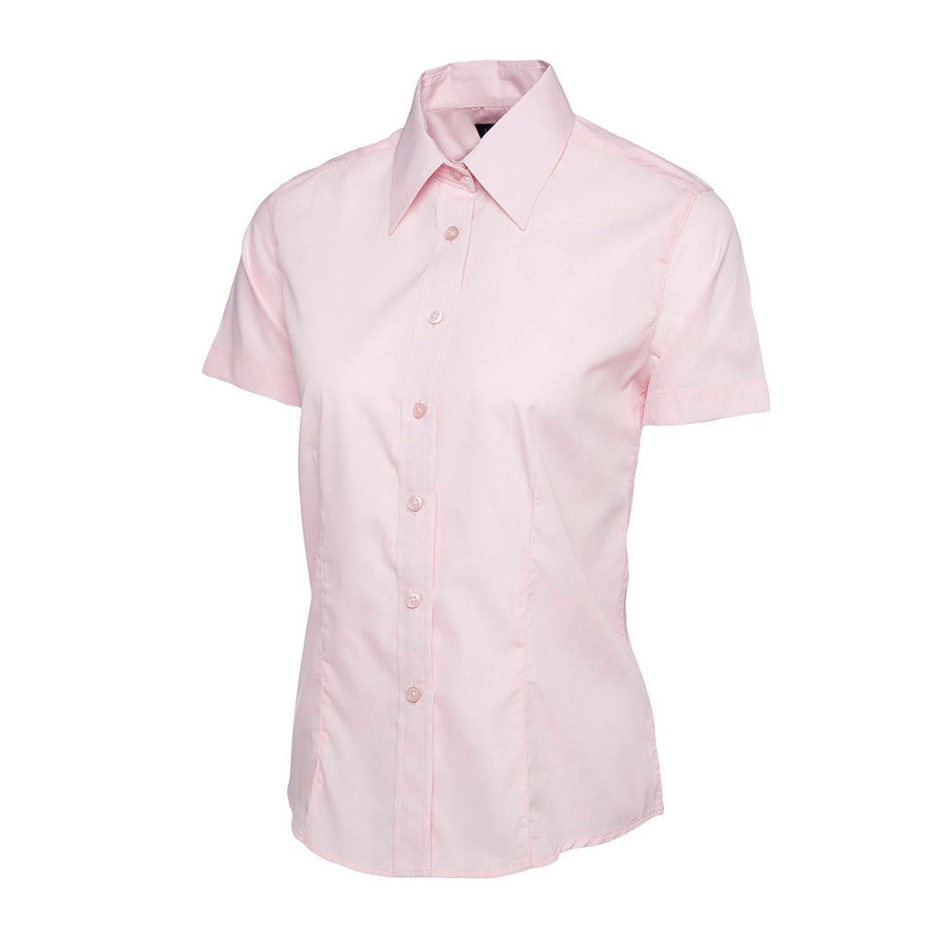 Ladies Poplin Short Sleeve Shirt - UC712