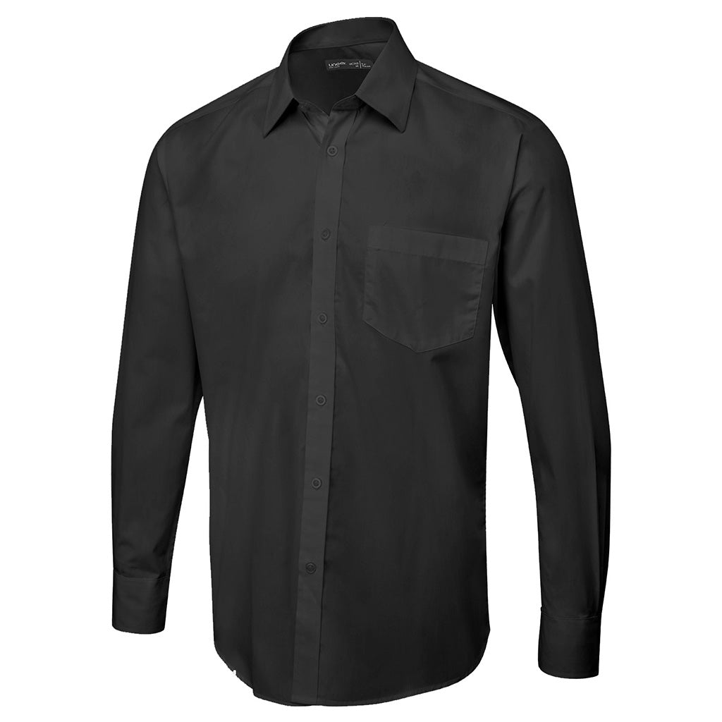 Men's Tailored Fit Long Sleeve Poplin Shirt - UC702