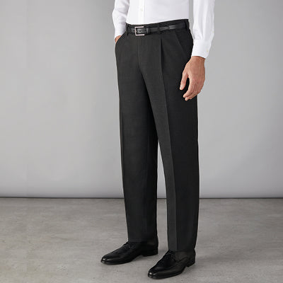 Stone Easy Waist Mens Trousers Charcoal