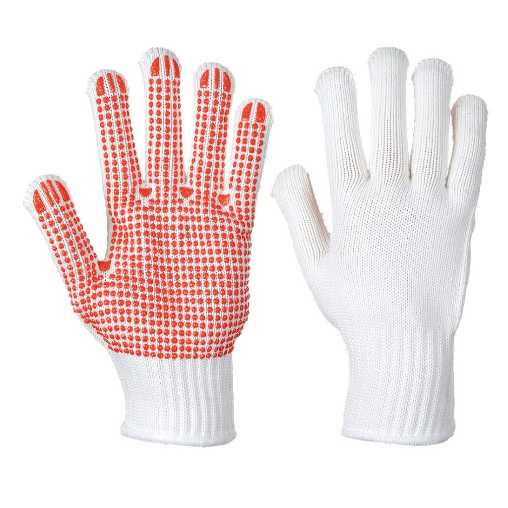 Heavyweight Polka Dot Glove A112 WhiteRed