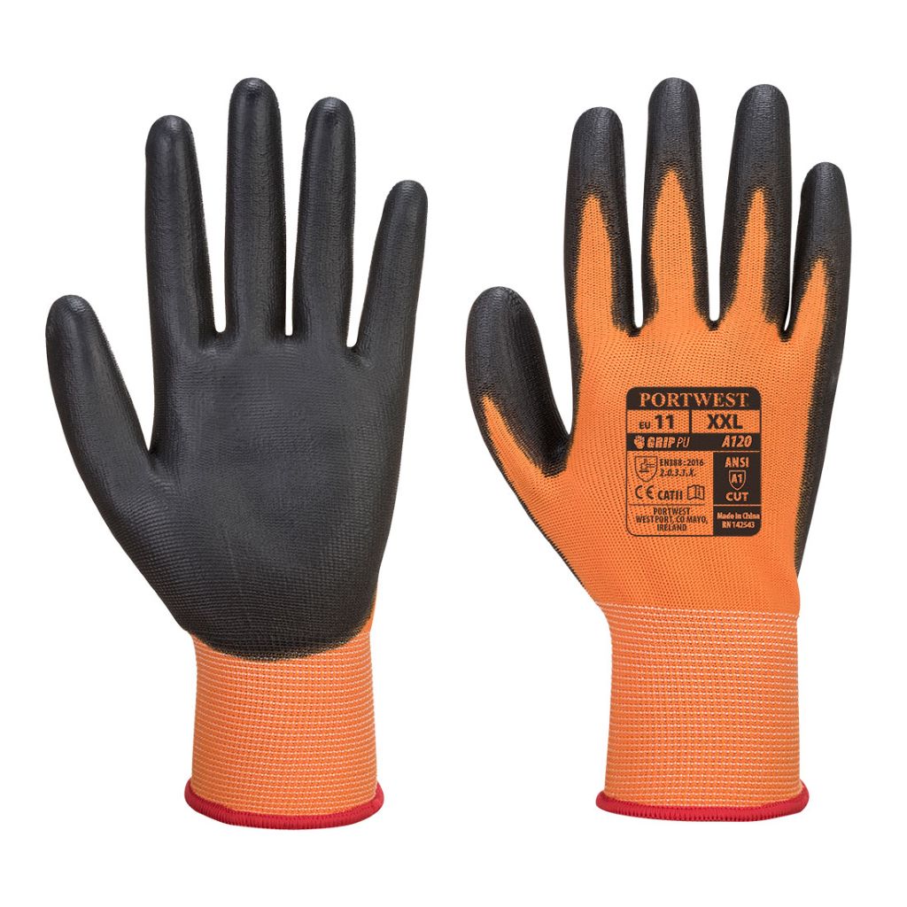 PU Palm Glove A120 OrangeBlack