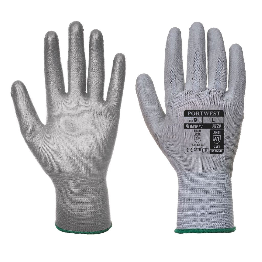 PU Palm Glove  (480 pairs) A129 Grey