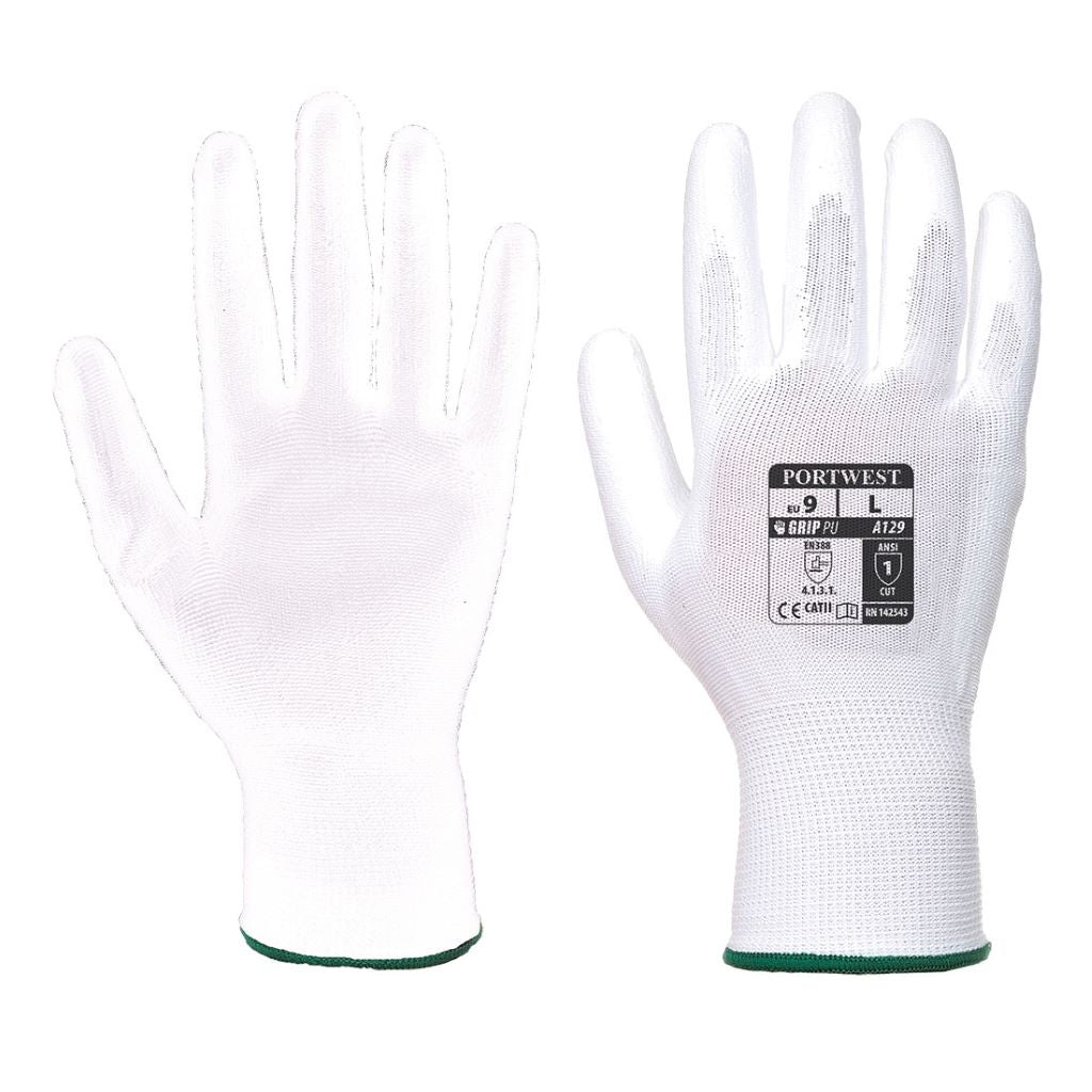 PU Palm Glove  (480 pairs) A129 White