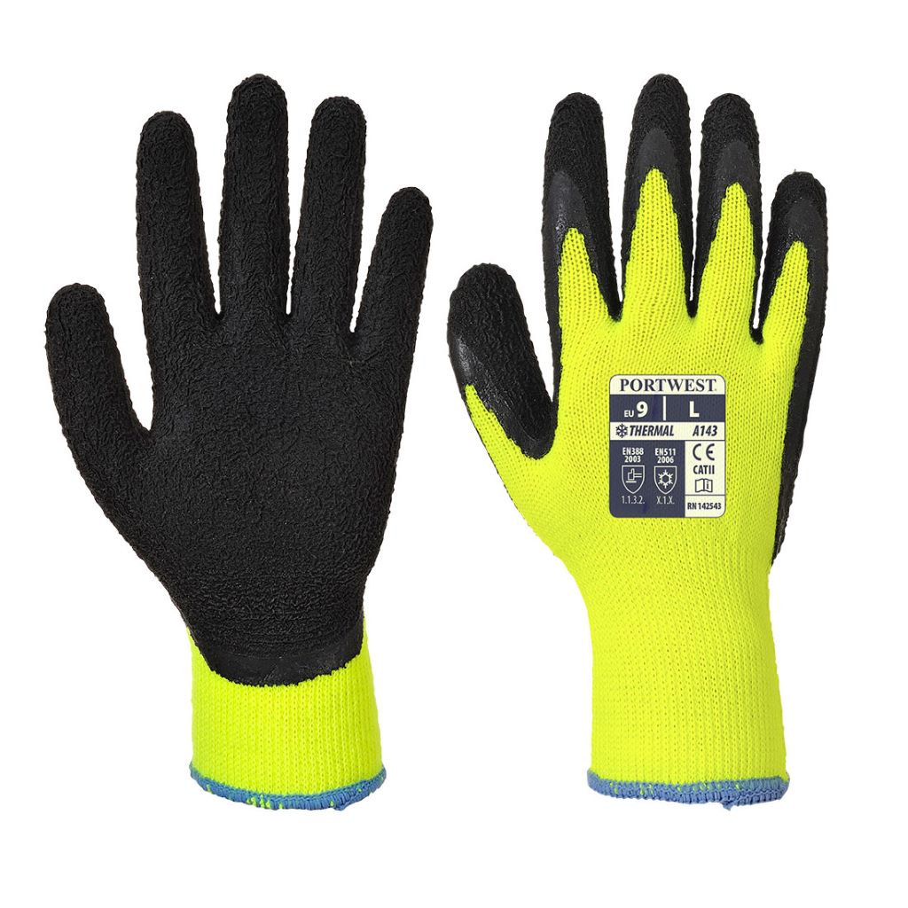 Thermal Soft Grip Glove A143 YellowBlack