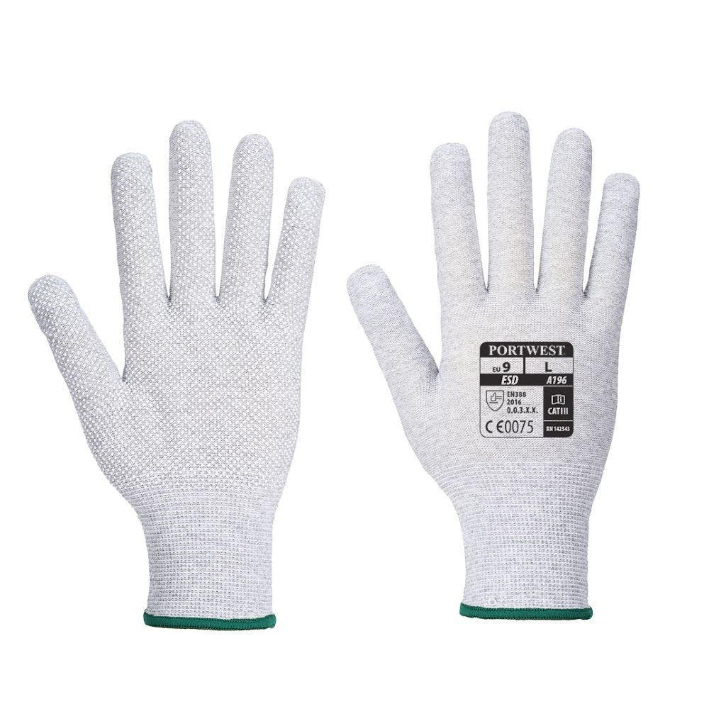 Antistatic Micro Dot Glove A196 GreyWhite