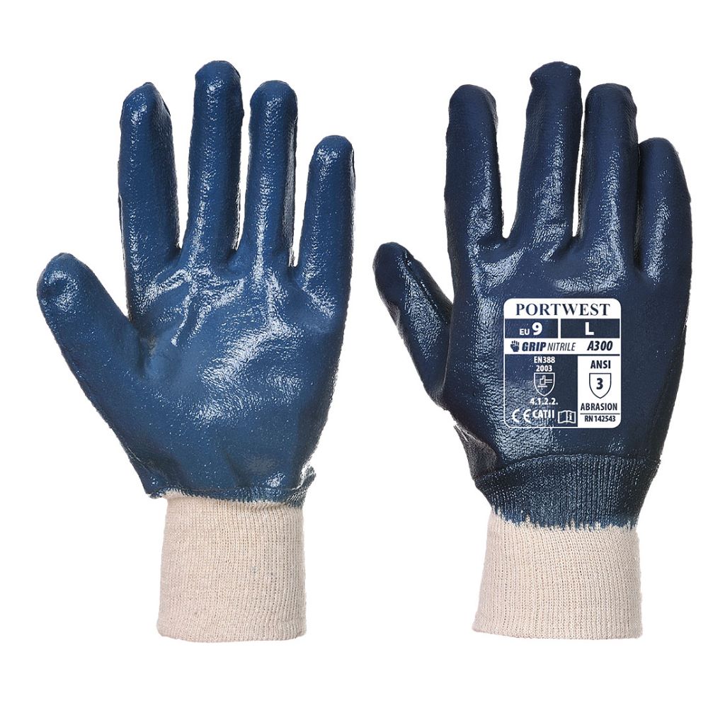 Nitrile Knitwrist Glove A300 Navy