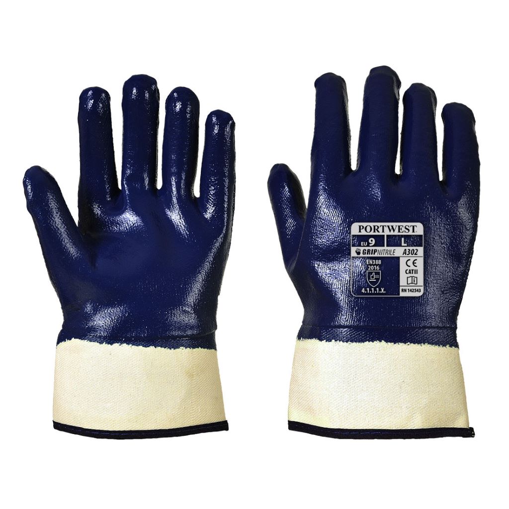 Fully Dipped Nitrile Glove A302 Navy