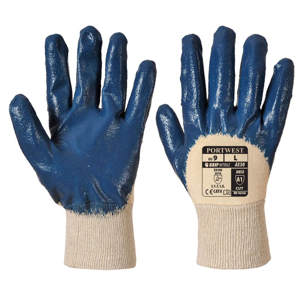 Nitrile Light Knitwrist Glove A330 Navy