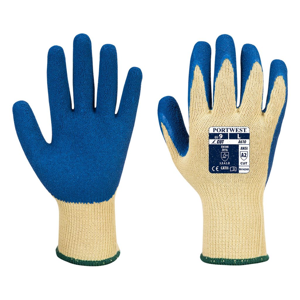 LR Latex Grip Glove A610 YellowBlue