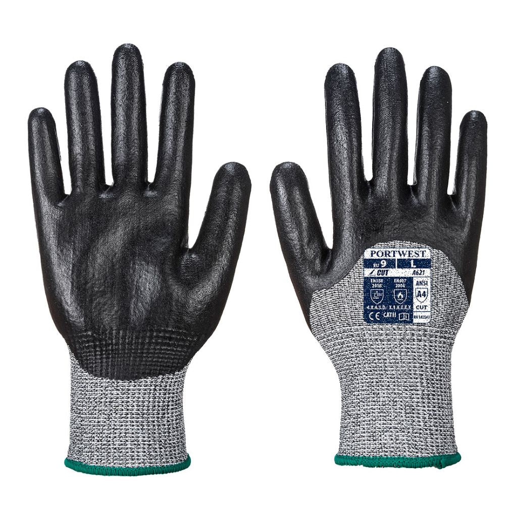 Cut Nitrile Foam Glove A621 Black