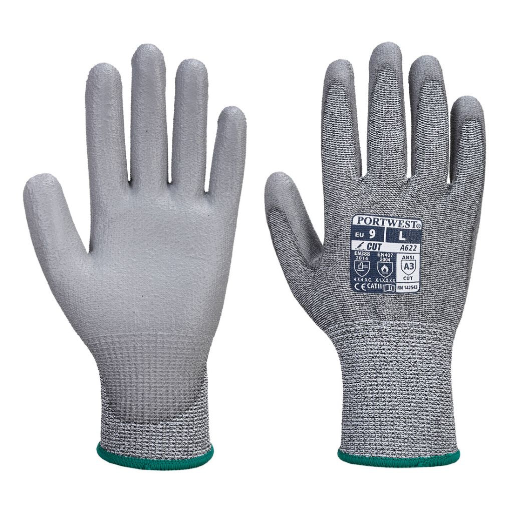 MR Cut PU Palm Glove A622 GreyGrey