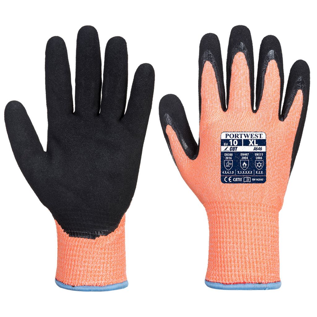 Vis-Tex HR Cut Winter Glove A646 OrangeBlack