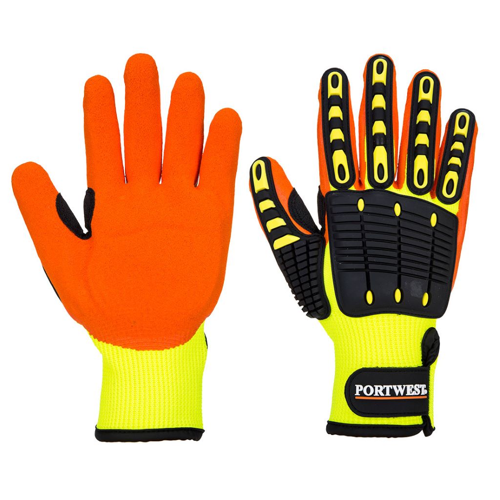 Anti Impact Grip Glove A721 YellowOrange