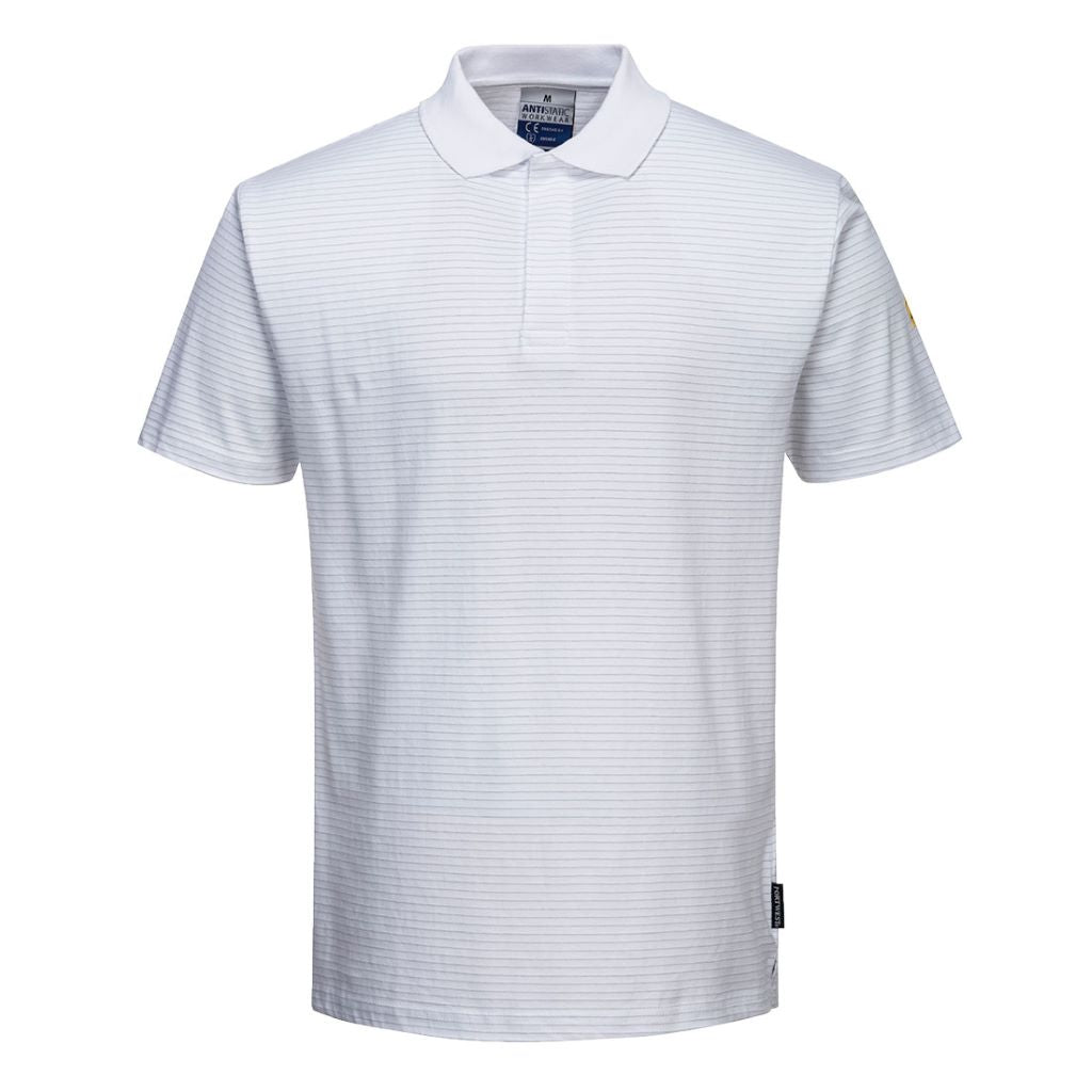 Antistatic ESD Polo Shirt AS21 White