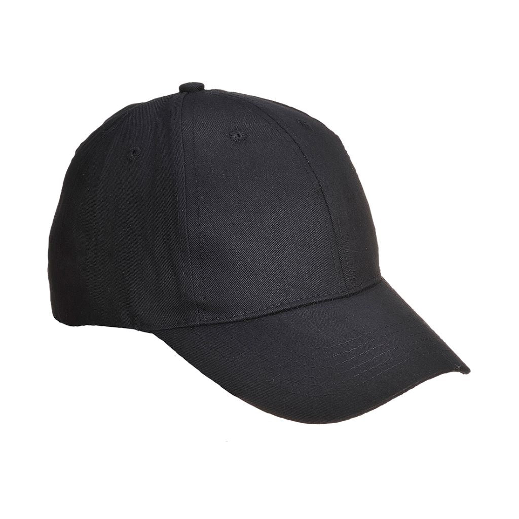 Six Panel Baseball Cap B010 Black