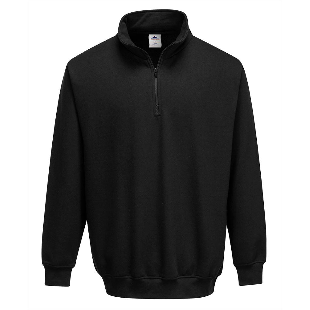 Zip Neck Sweatshirt B309 Black