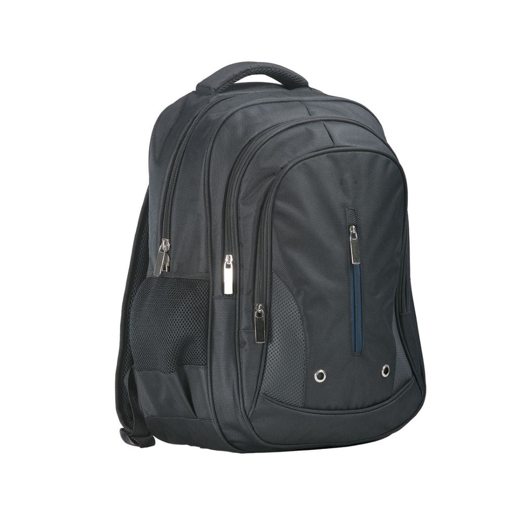 Triple Pocket Backpack B916 Black