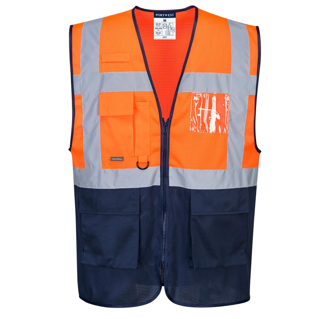 MeshAir Hi-Vis Executive Vest C377 OrangeNavy