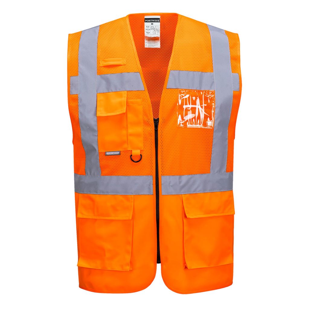 Madrid Executive Mesh Vest C496 Orange