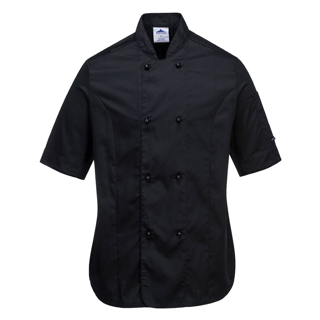 Rachel Chef Jacket  S/S C737 Black