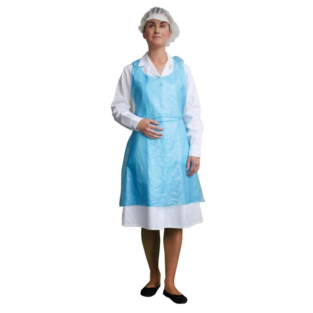 PE Bib Apron (2000pcs) D300 Blue