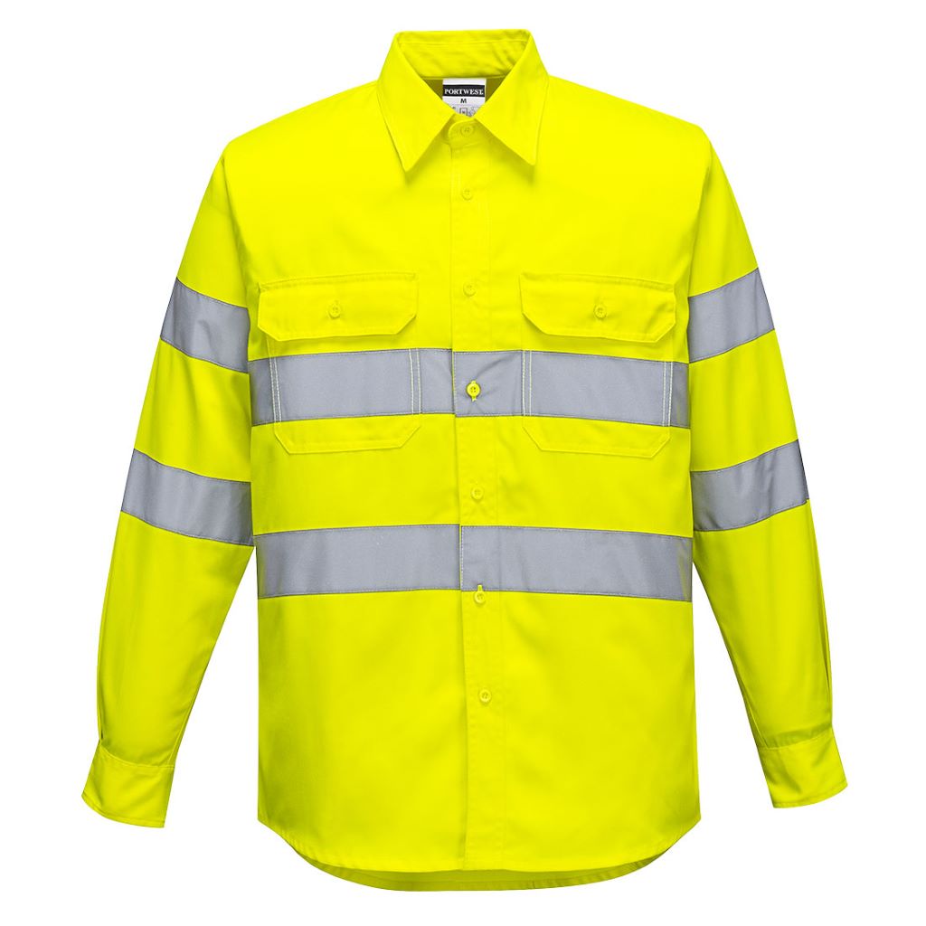 Hi-Vis Work Shirt E044 Yellow