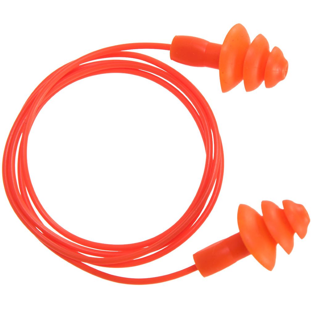 Reusable Corded Ear Plug (50) EP04 Orange