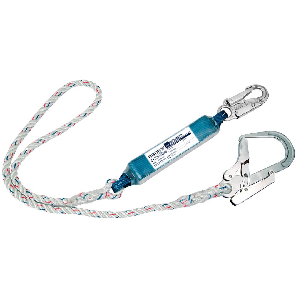 Single Lanyard Shock Absorbing FP23 White