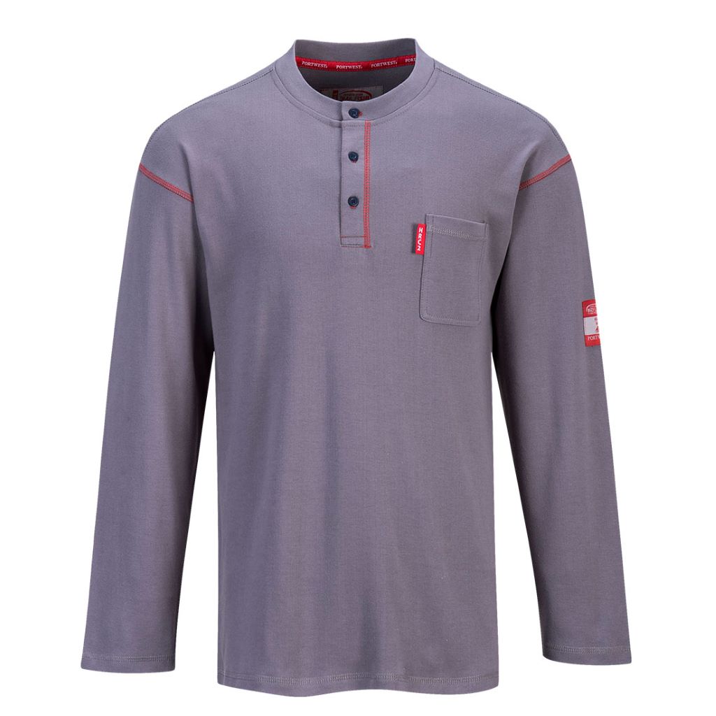 Bizflame Henley Neck T-Shirt FR02 Grey