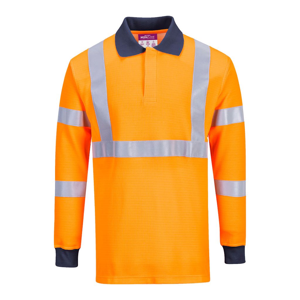 Modaflame Hi-Vis Polo Shirt FR76 Orange