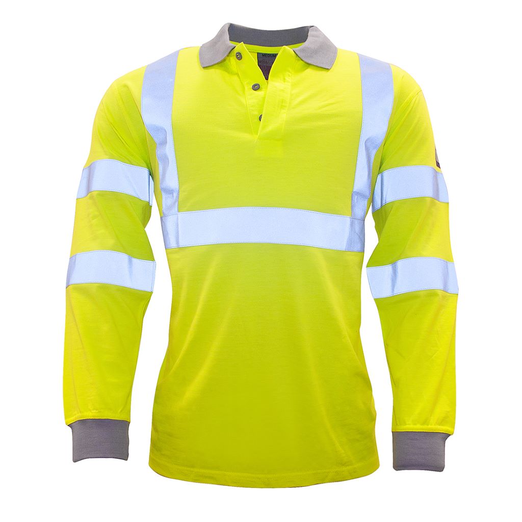 Modaflame Hi-Vis Polo Shirt FR77 Yellow