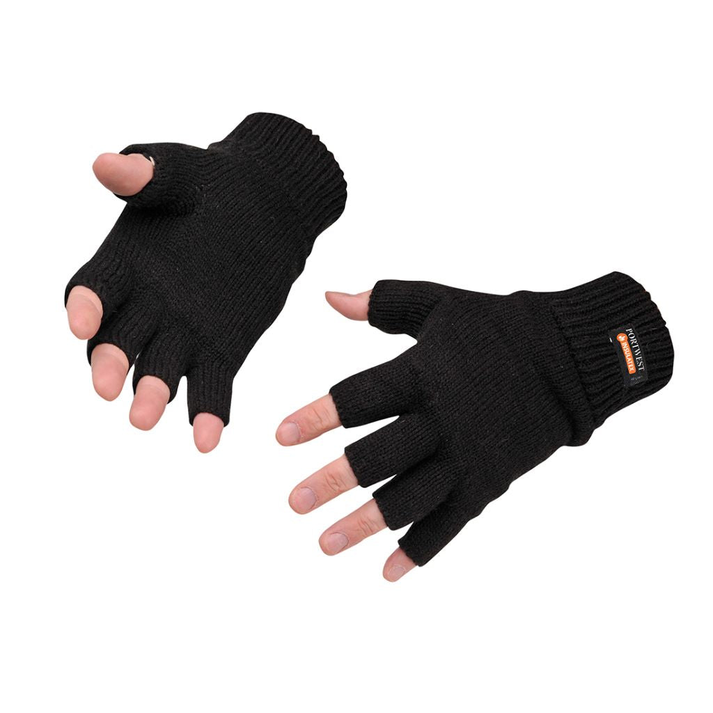 Knit Glove Fingerless GL14 Black
