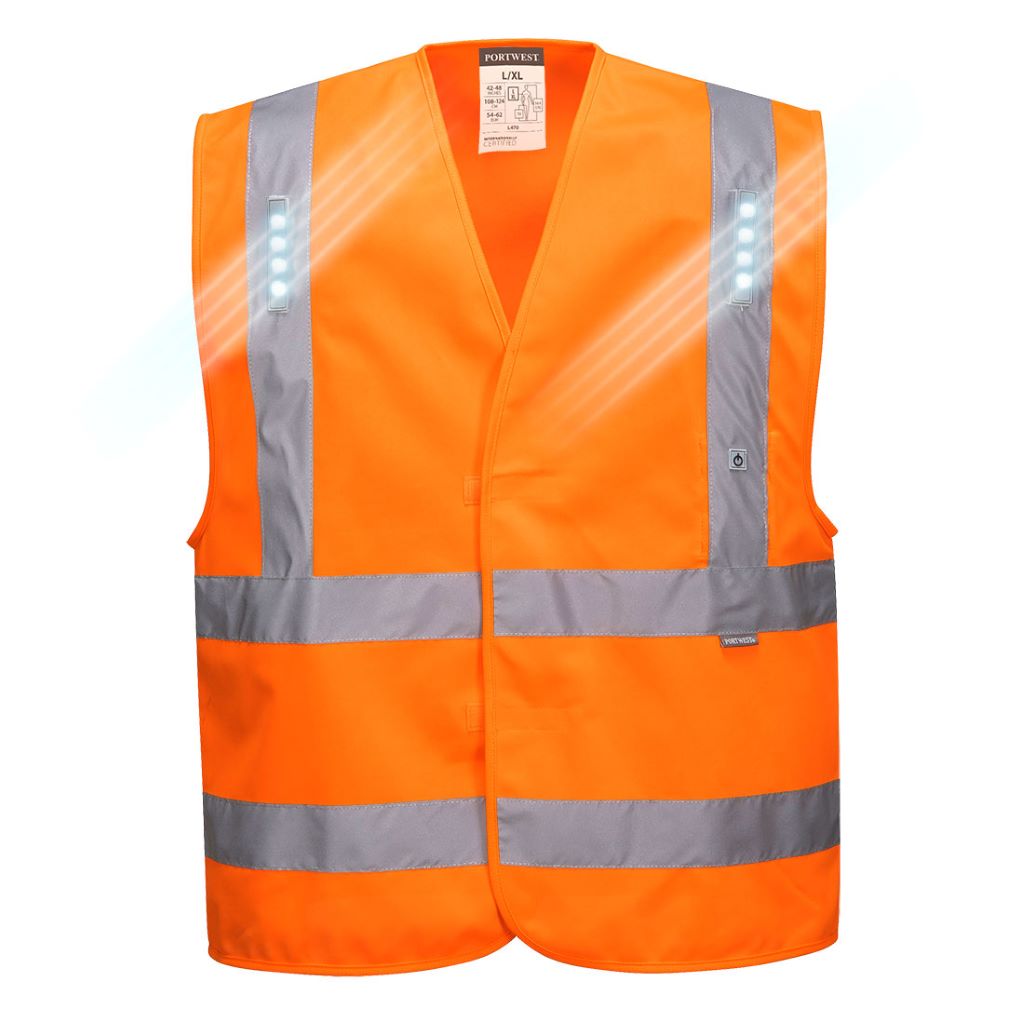 Vega Hi-Vis LED Vest L470 Orange