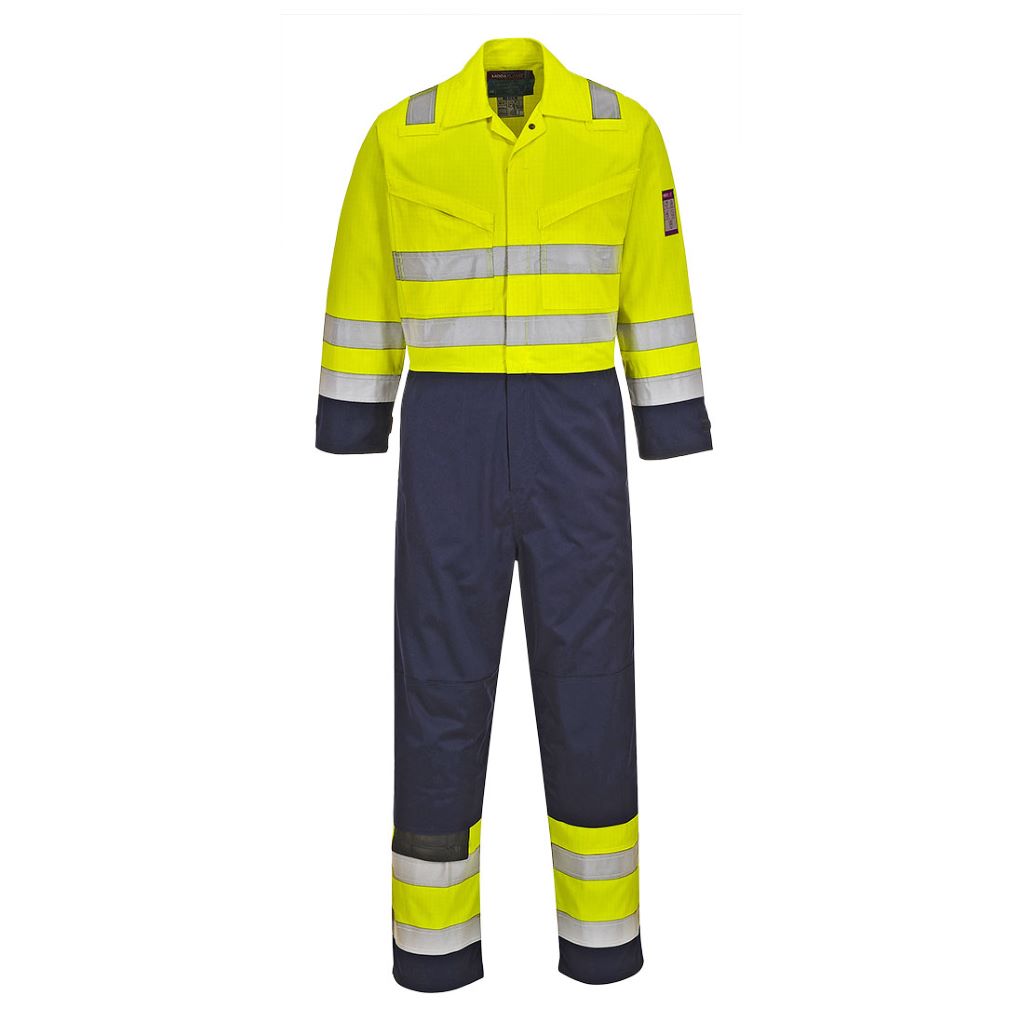 Hi Vis Modaflame Coverall MV28 YellowNavy