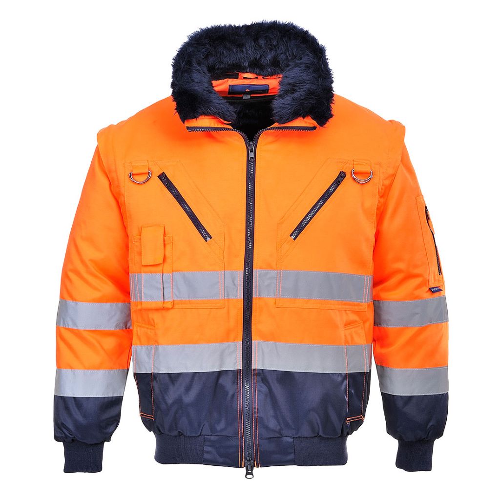 Hi-Vis 3in1 Pilot Jacket PJ50 OrangeNavy