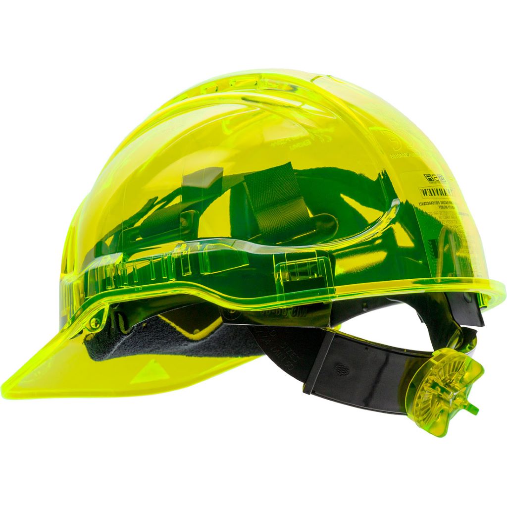 Peak View Ratchet Vent Helmet PV60 Yellow