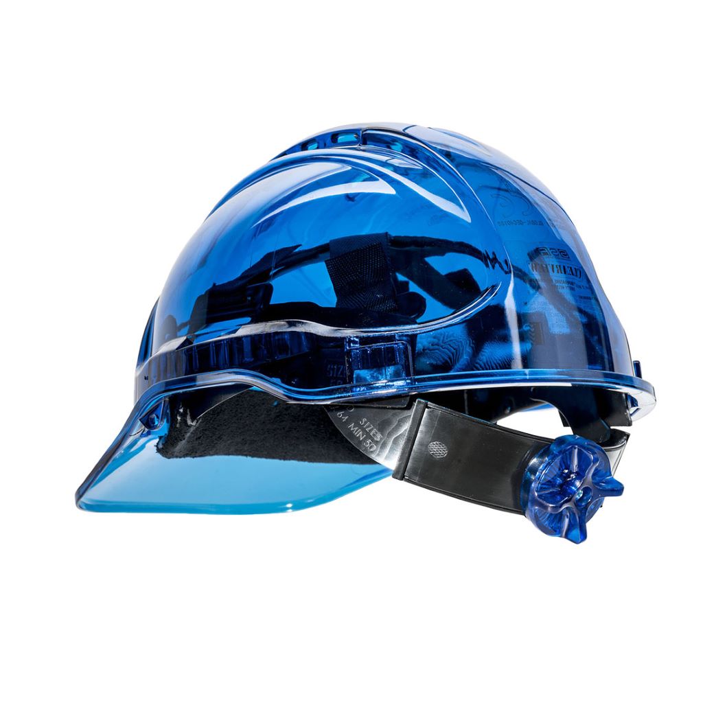 Peak View Ratchet Hard Hat PV64 Blue